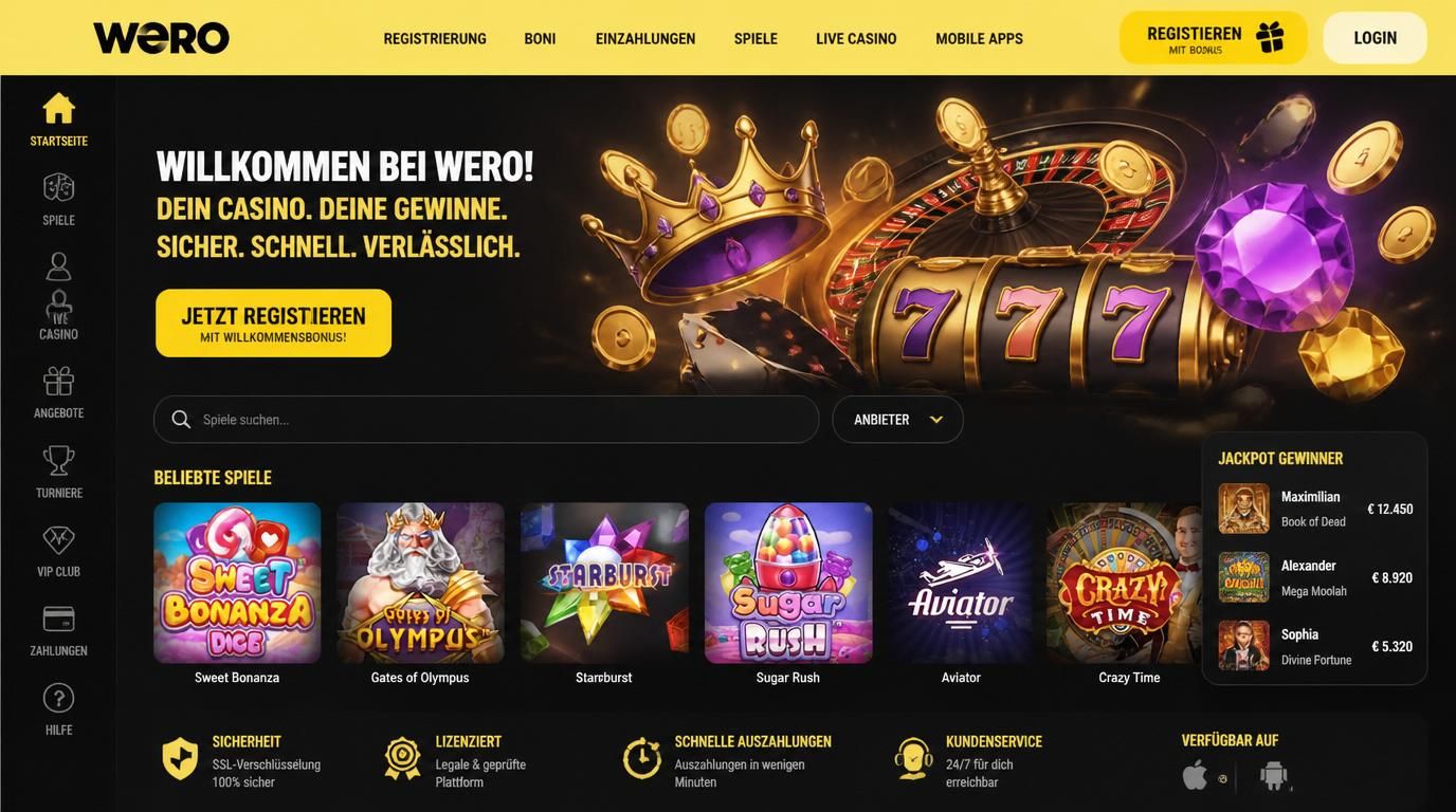Kriterien des Tests bei Wero Casino